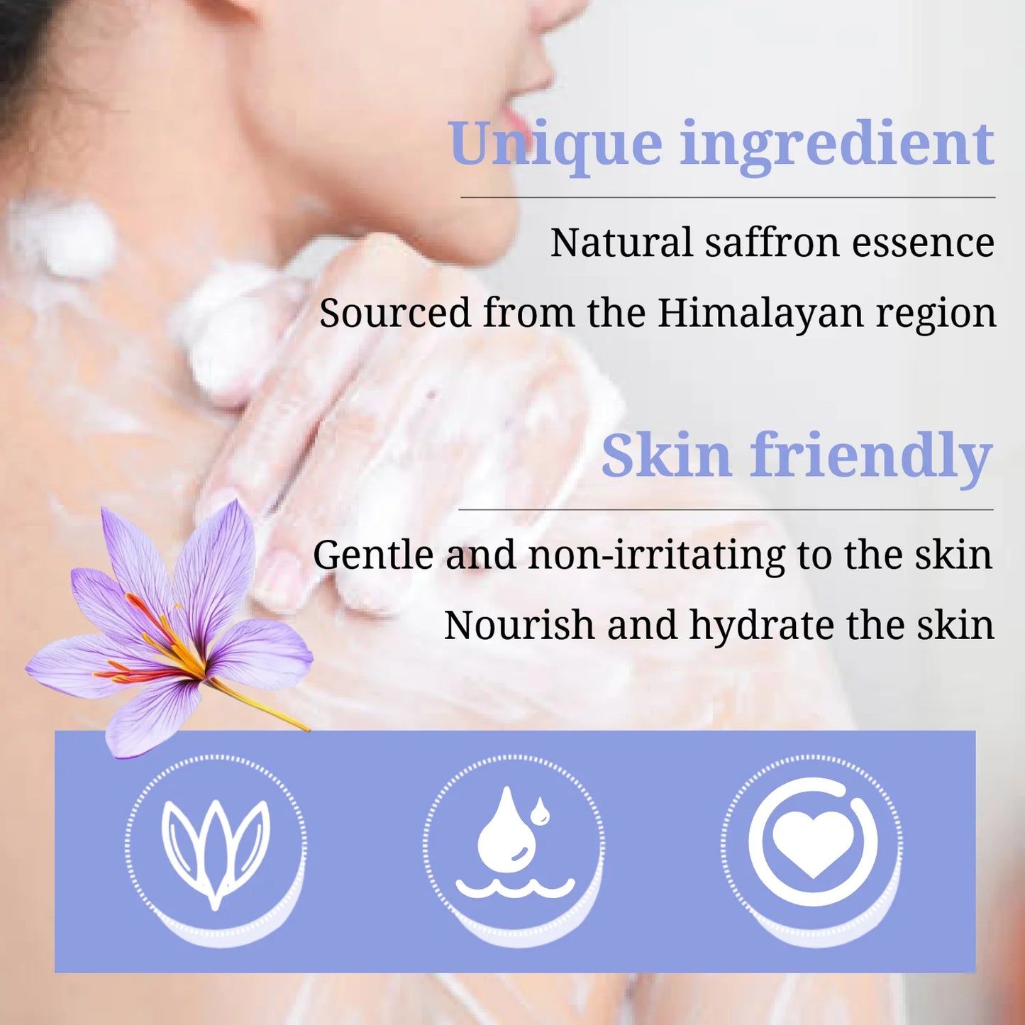 Qizheng Hiamalaya Bath Bomb and Saffron Soap Set Relaxing