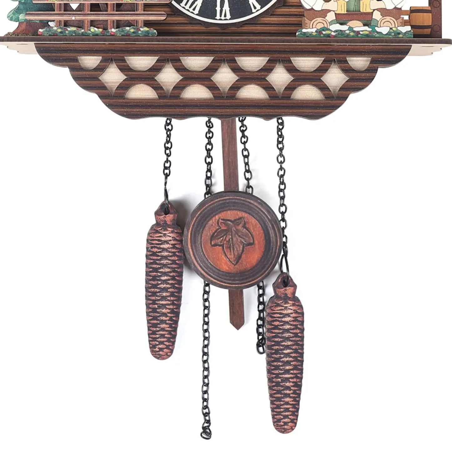 Combination Bird Cuckoo Wall Clock With Swing And Wings