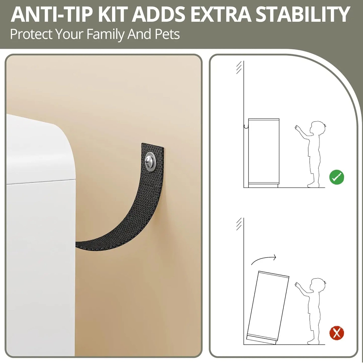 IRONCK Fluted 6 Drawer Dresser Modern Wooden White Bedroom