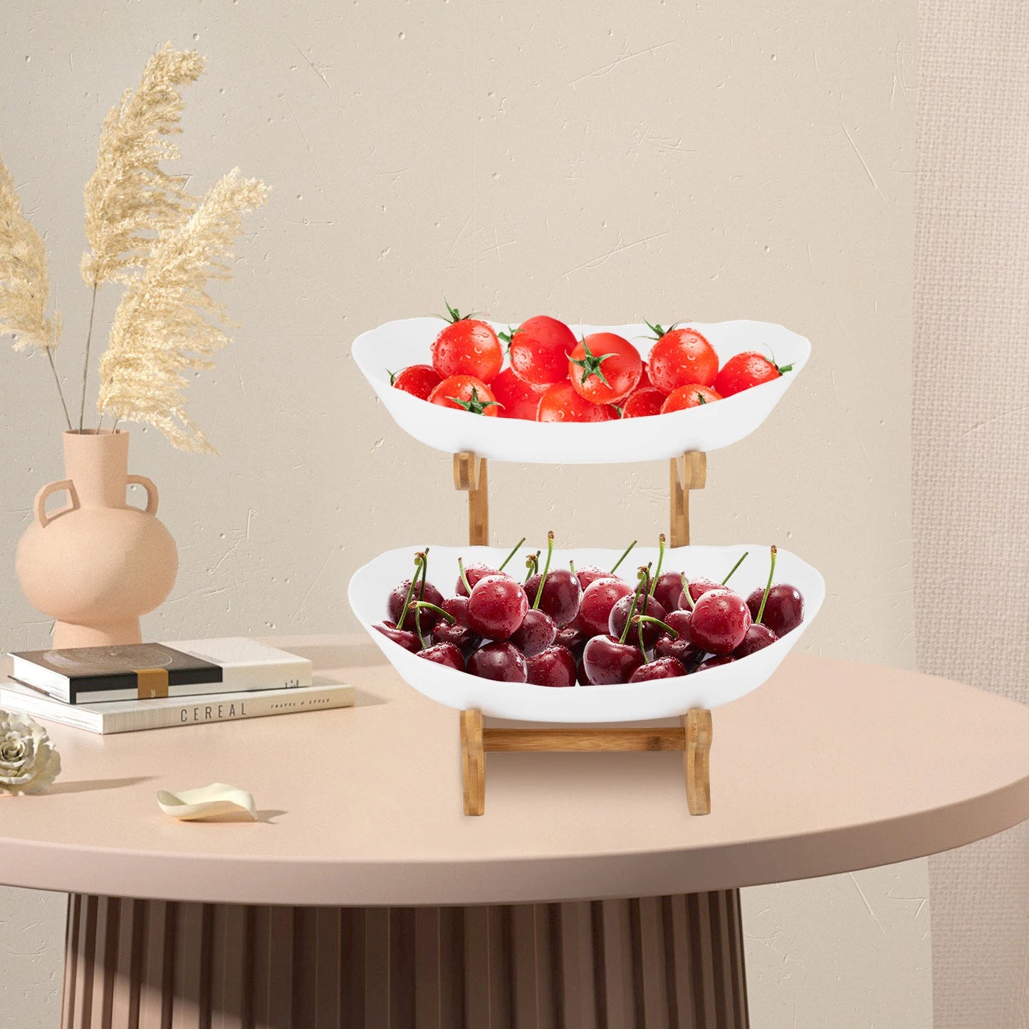 Your Charmed Home Store Two Tier Fruit Bowl Kitchen Counter