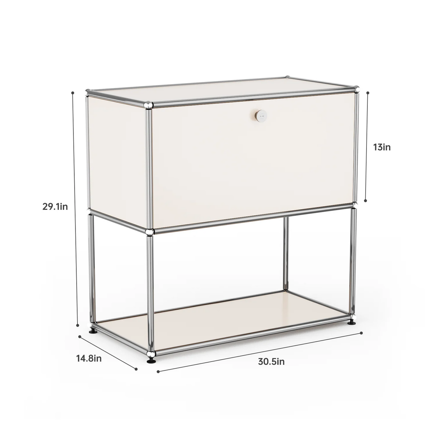 Furgle Modern Metal Frame Storage Cabinet TV Stand Living Room