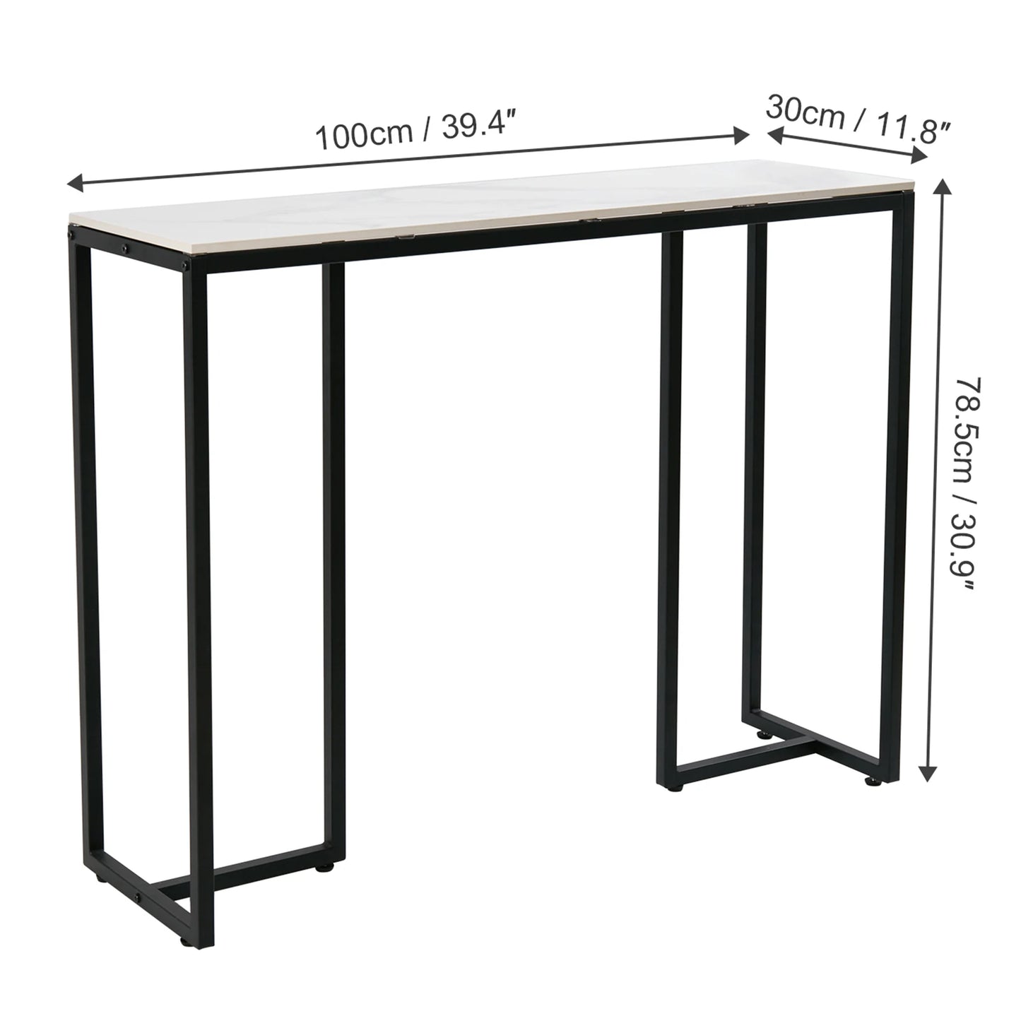 Wisfor Light Luxury Modern Marble Console Table Iron Frame