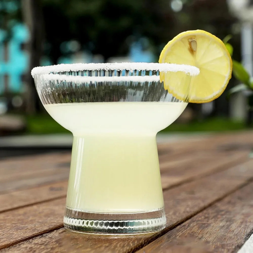 Stemless Margarita Glasses Set Of 4 Hand Blown Glassware
