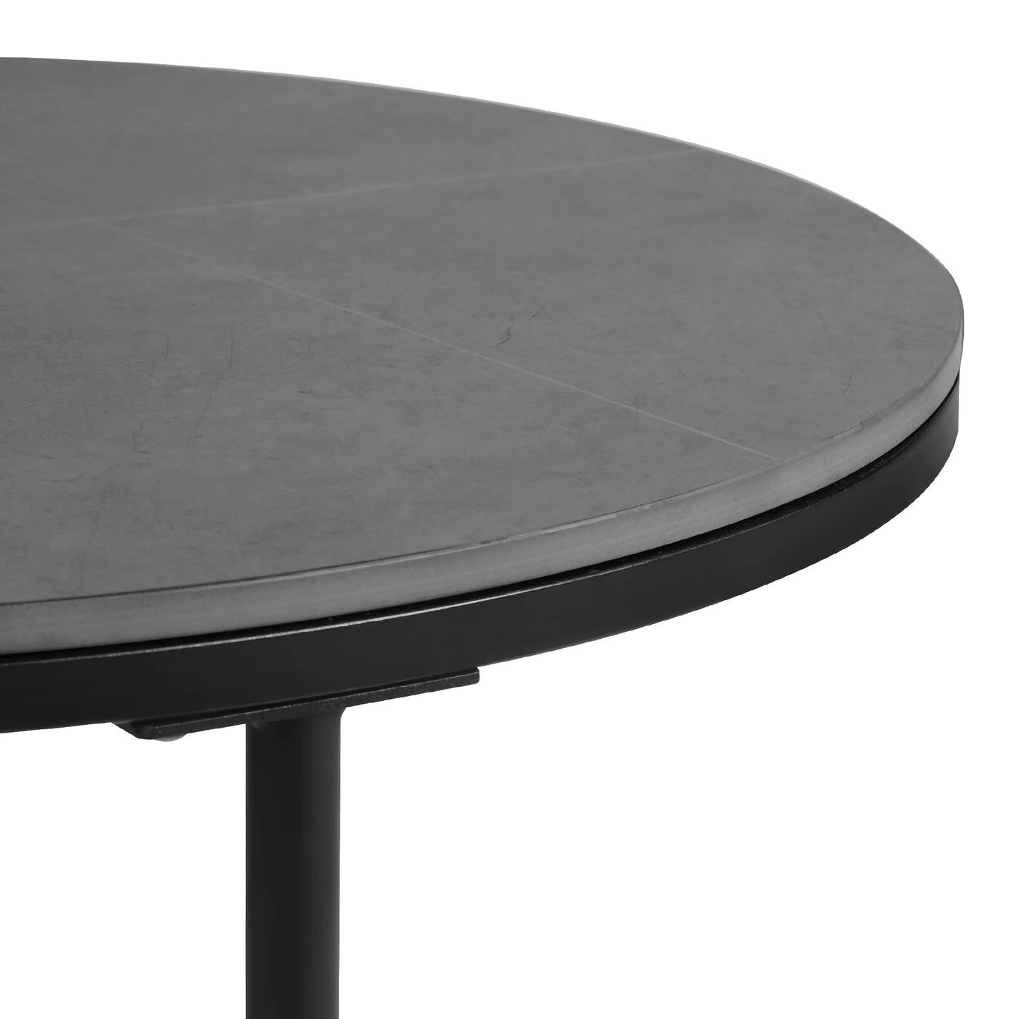 LUVODI Round Nesting Coffee Tables Set of 2 Sintered Stone