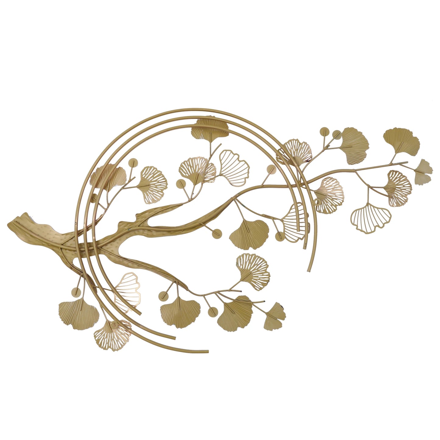 Hign-concerned 3D Ginkgo Tree Metal Wall Art Sculpture