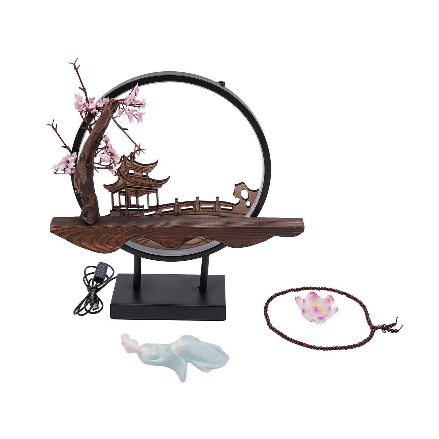 Bymaocar Waterfall Backflow Incense Burner Ceramic Holder