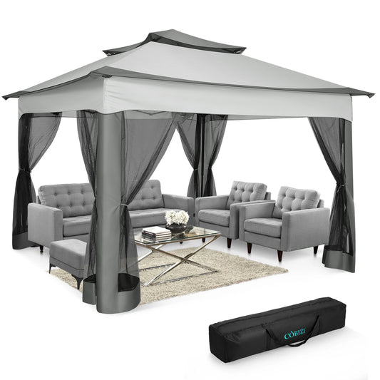 Tooluck Pop Up Gazebo With Mosquito Netting