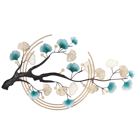 Hign-concerned 3D Ginkgo Tree Metal Wall Art Sculpture