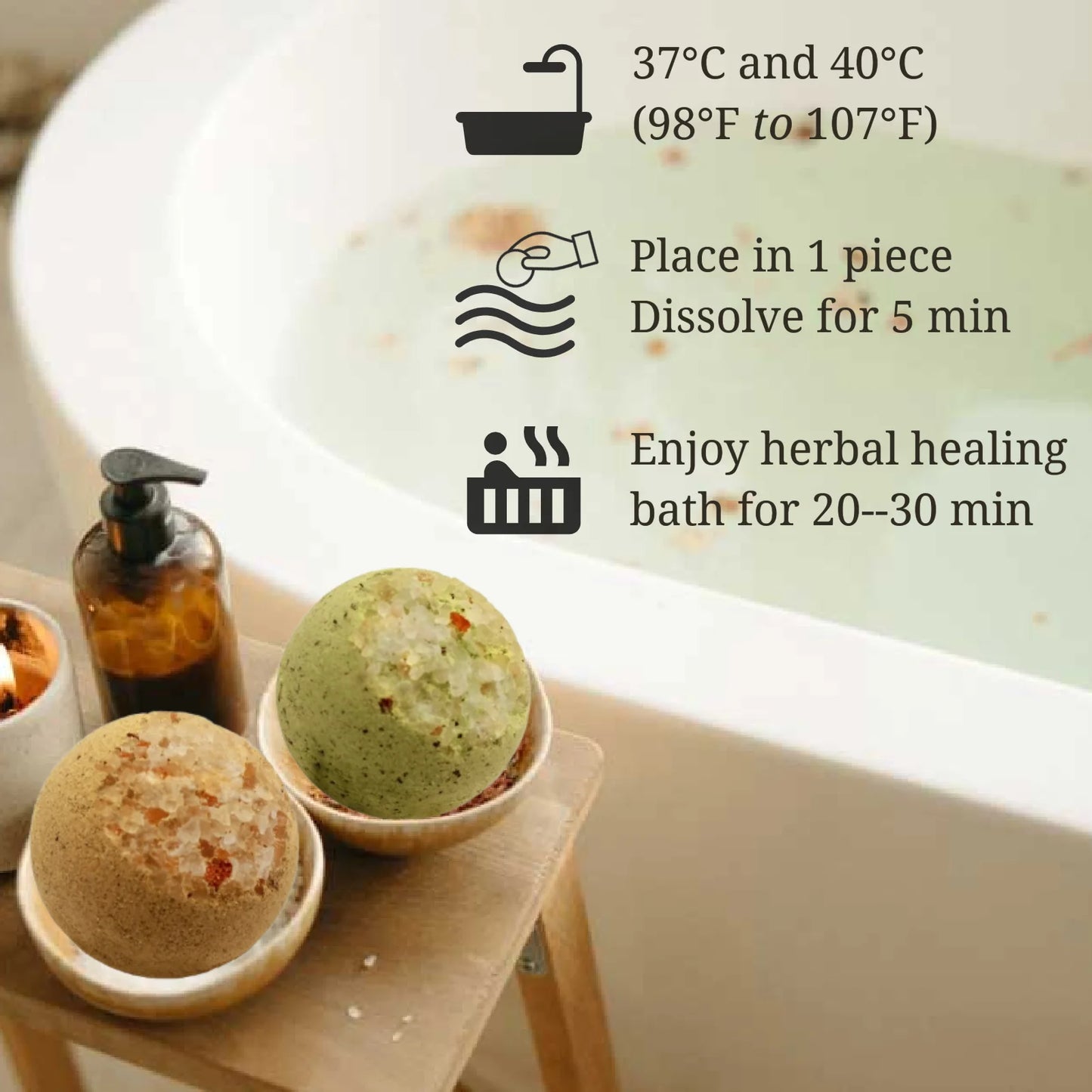 Qizheng Hiamalaya Bath Bomb and Saffron Soap Set Relaxing