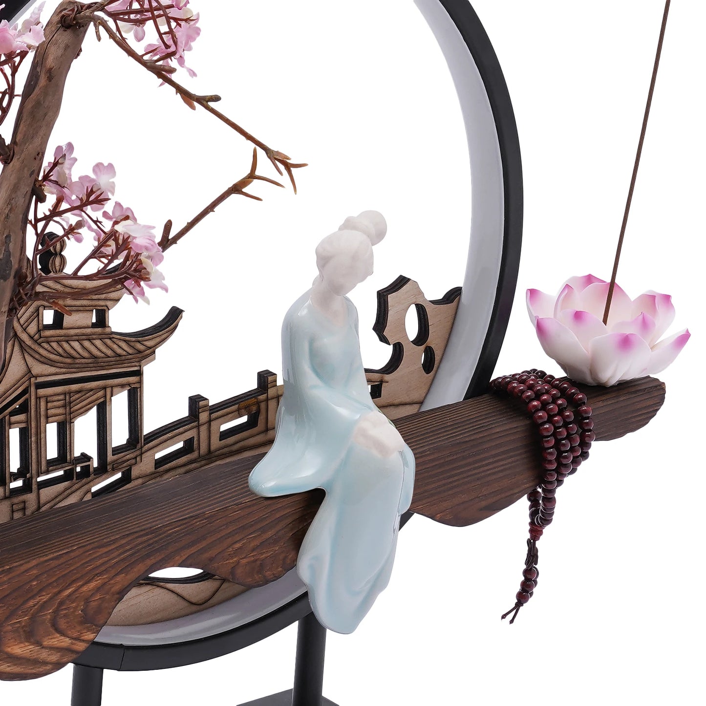 Bymaocar Waterfall Backflow Incense Burner Ceramic Holder