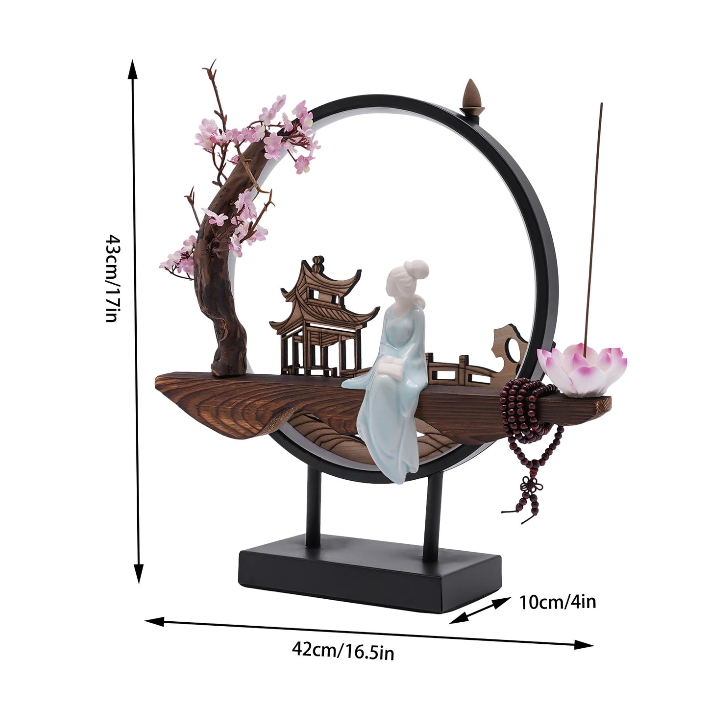 Bymaocar Waterfall Backflow Incense Burner Ceramic Holder
