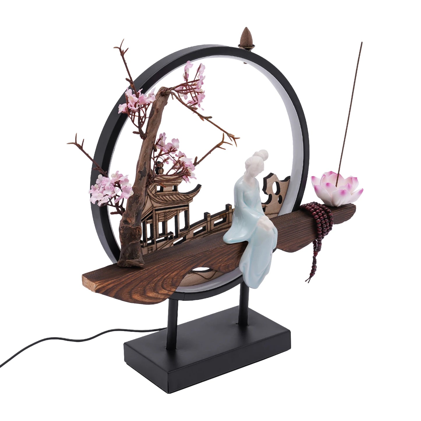 Bymaocar Waterfall Backflow Incense Burner Ceramic Holder