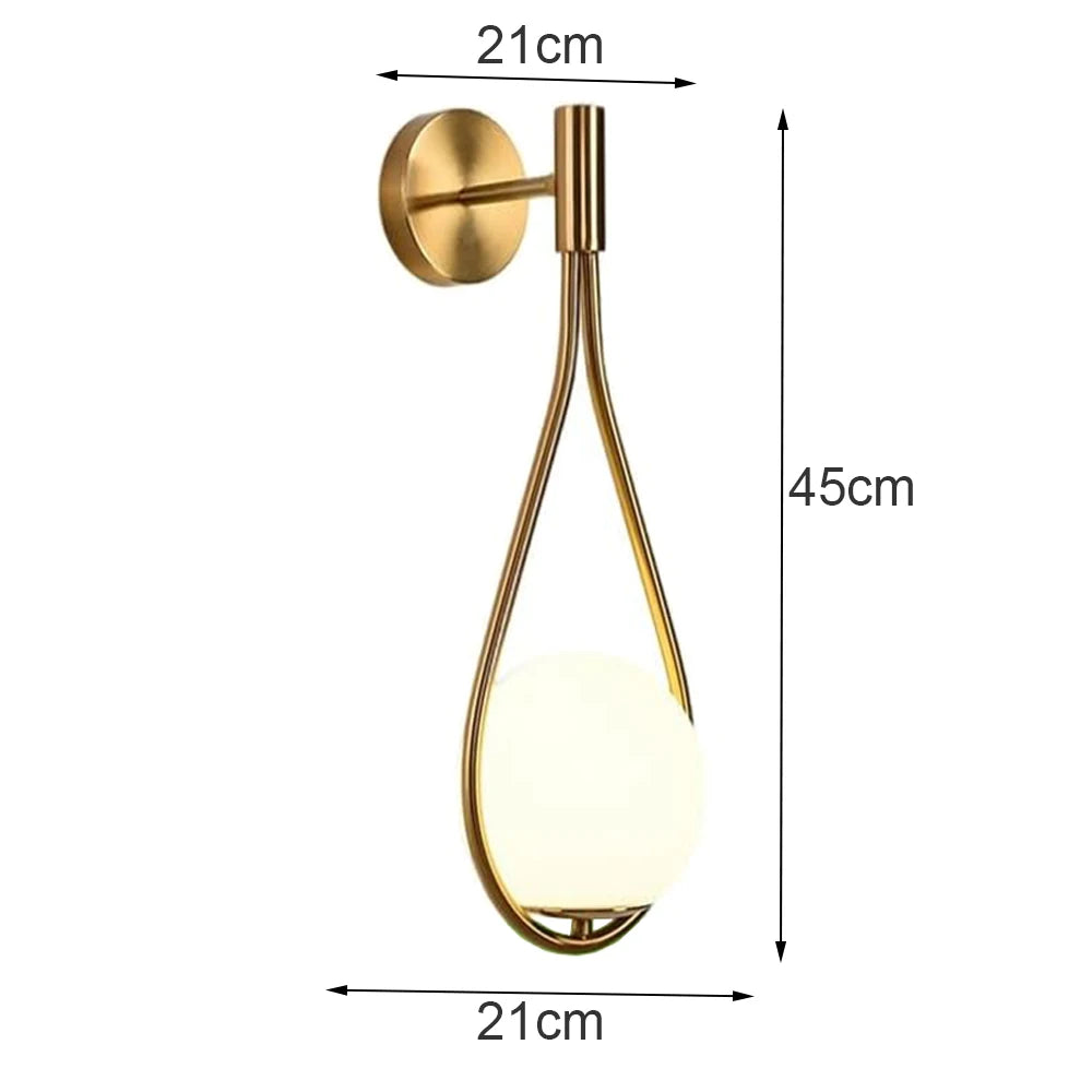Riserva LED Indoor Wall Light Globe Glass Shade Wall Sconce