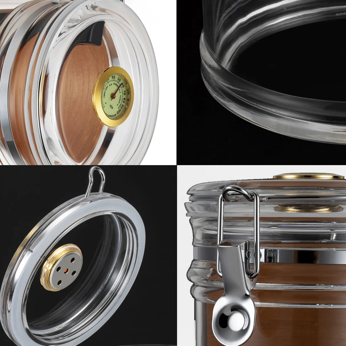 Xifei Kitchen Storage Sealed Jar Acrylic Hygrometer