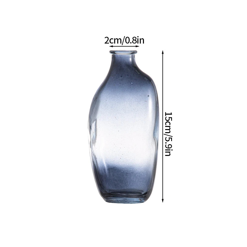 Function Retro Glass Flower Vase Hydroponic Bottle Decor