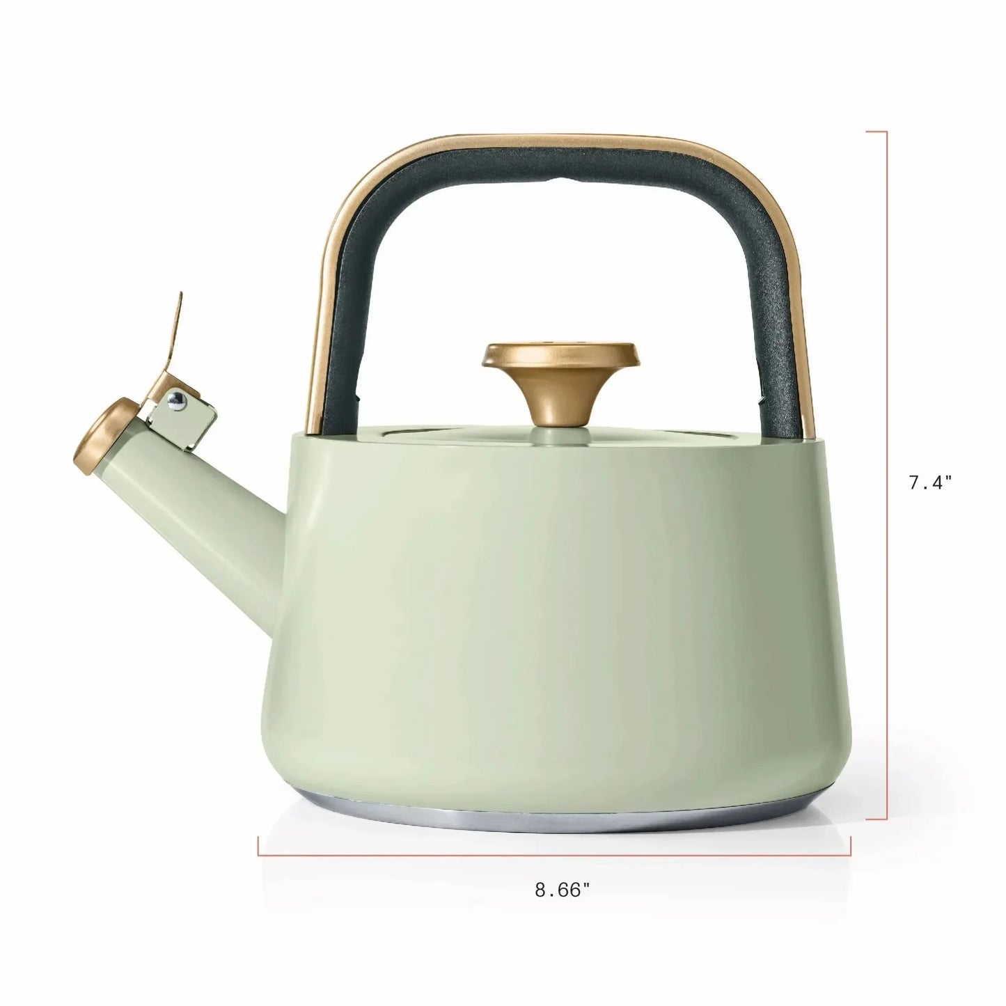 Induction Compatible Ceramic Tea Kettle With Whistle Spout