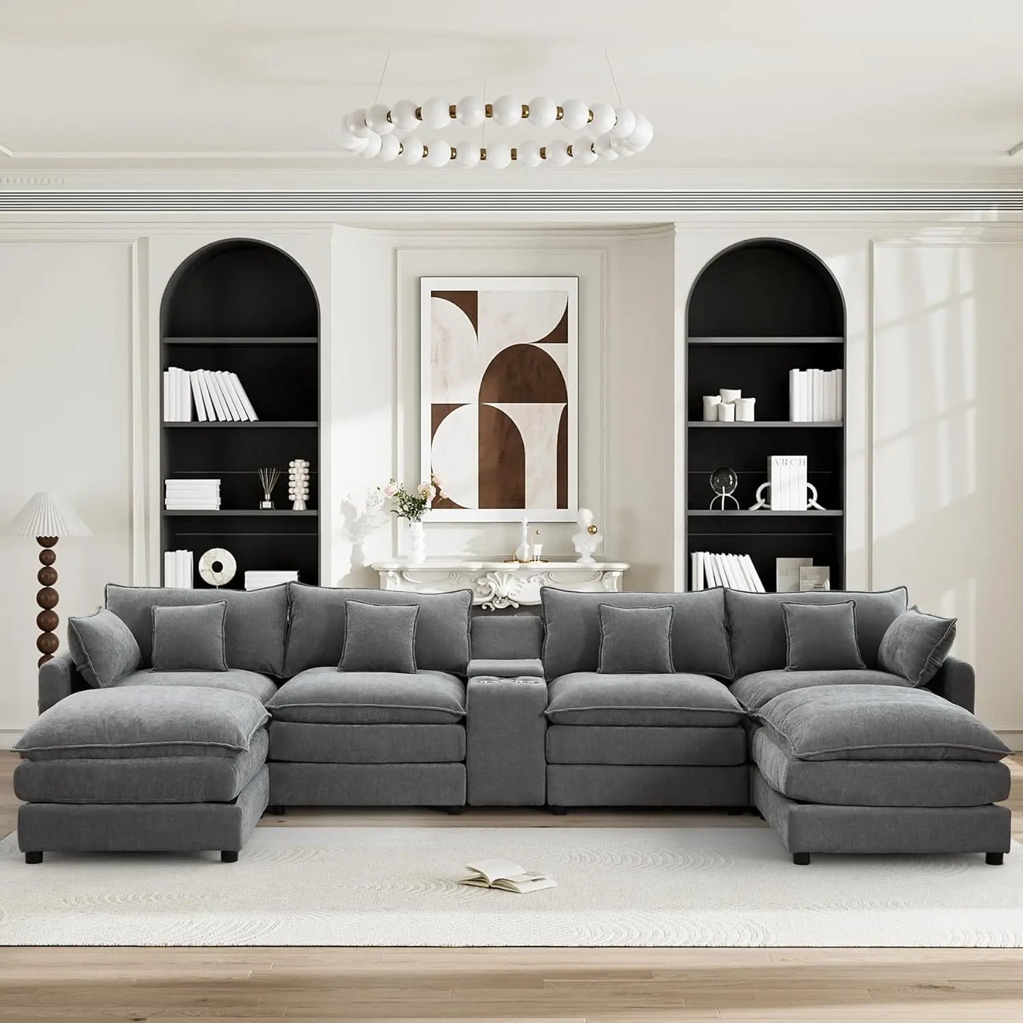 Combination U Shaped Sectional Sofa For Living Room