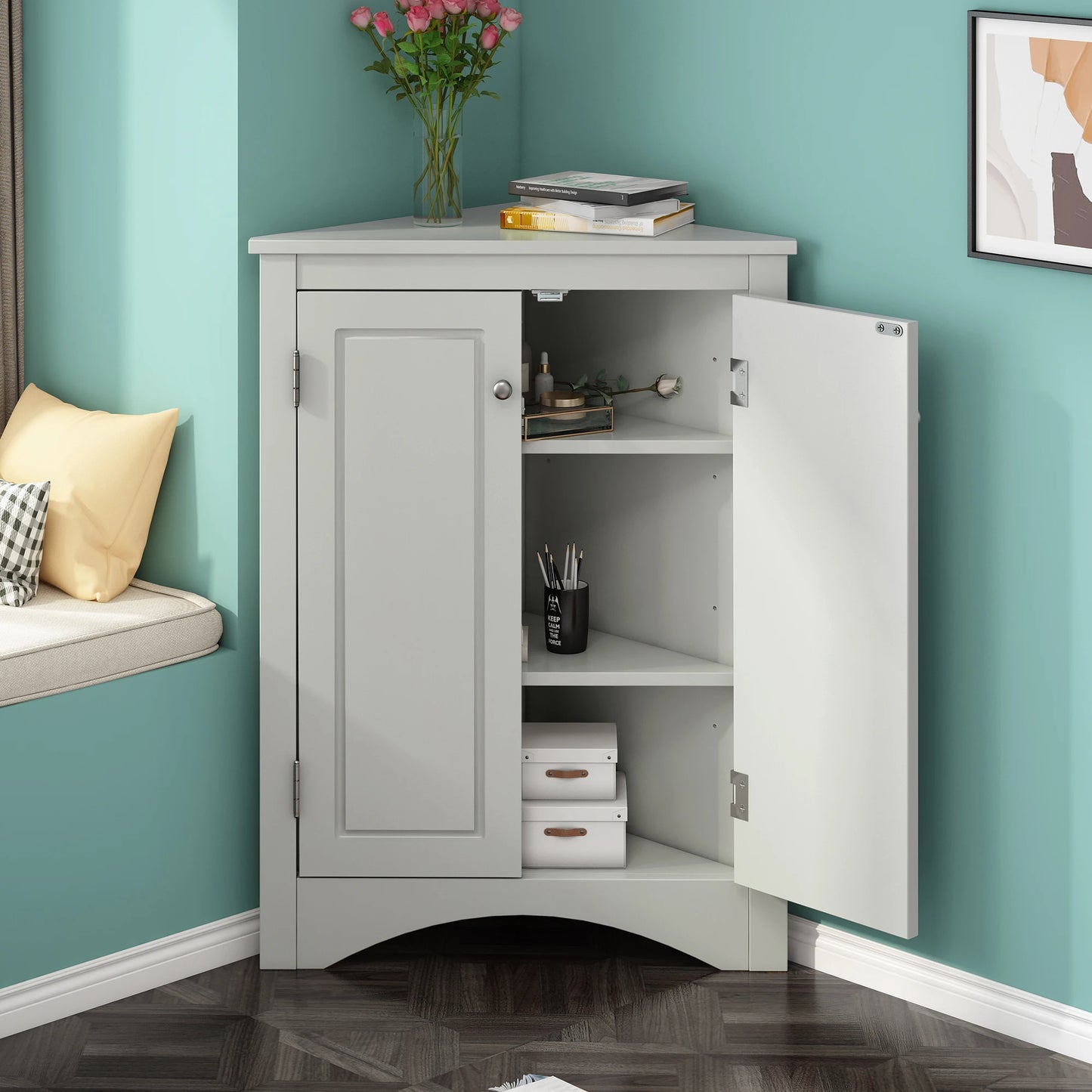 Your Charmed Home Triangle Bathroom Storage Cabinet