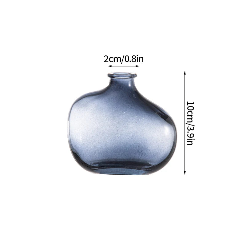 Function Retro Glass Flower Vase Hydroponic Bottle Decor