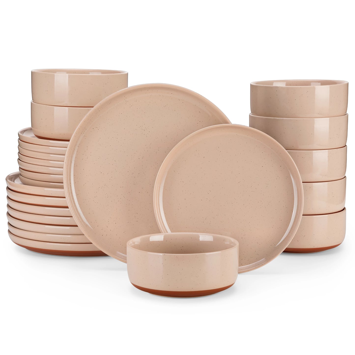 Malacasa Tara Stoneware Dinnerware Set Plates Bowls