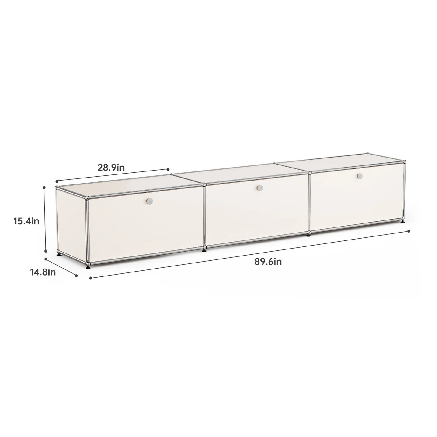 Furgle Modern TV Stand Storage Cabinet With Metal Frame