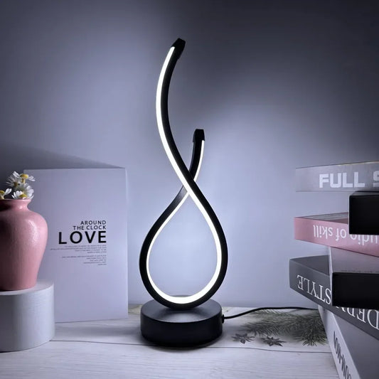 GGBEE Spiral LED Night Light Dimmable USB Table Lamp