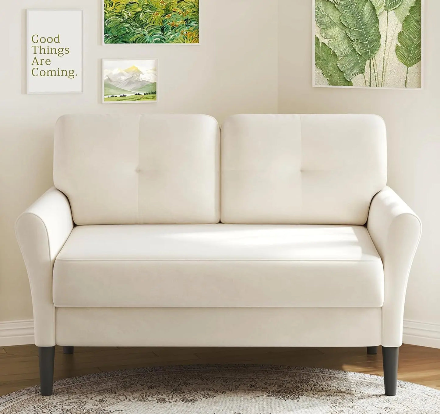 ZUIJI Velvet Sofa Loveseat Modern Couch For Living Room