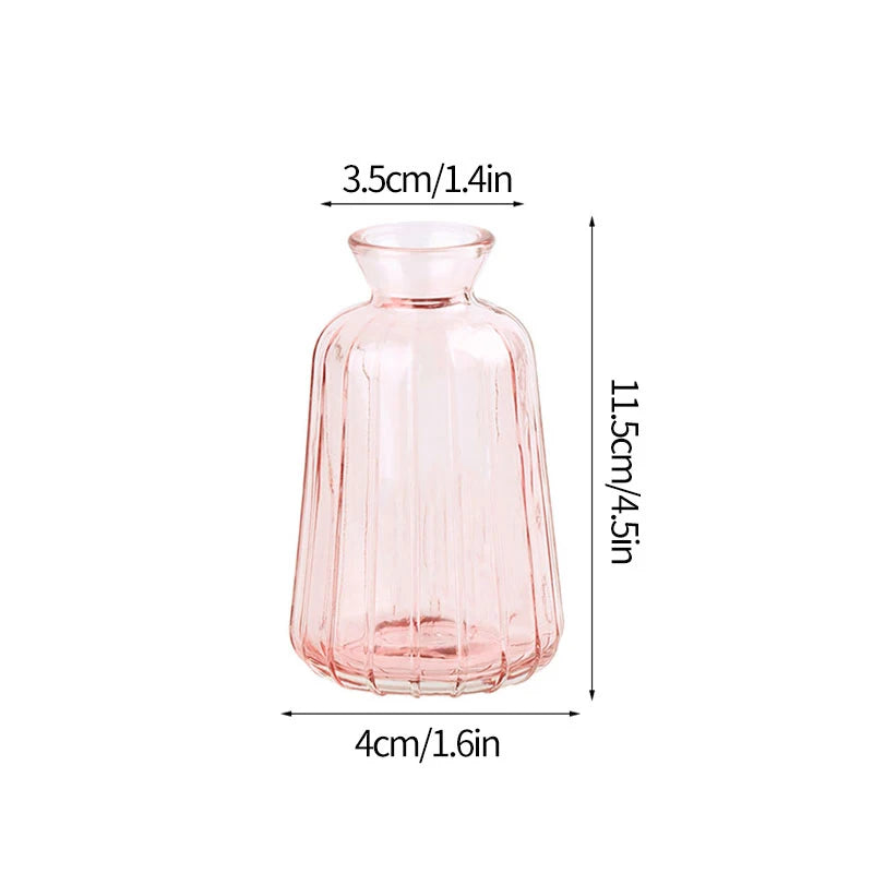Function Retro Glass Flower Vase Hydroponic Bottle Decor