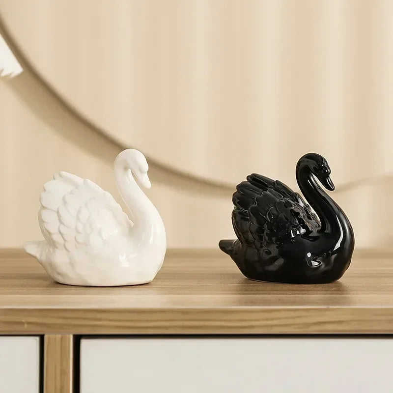 Your Charmed Home Store Lovers Swan Ceramic Trinket Kawaii