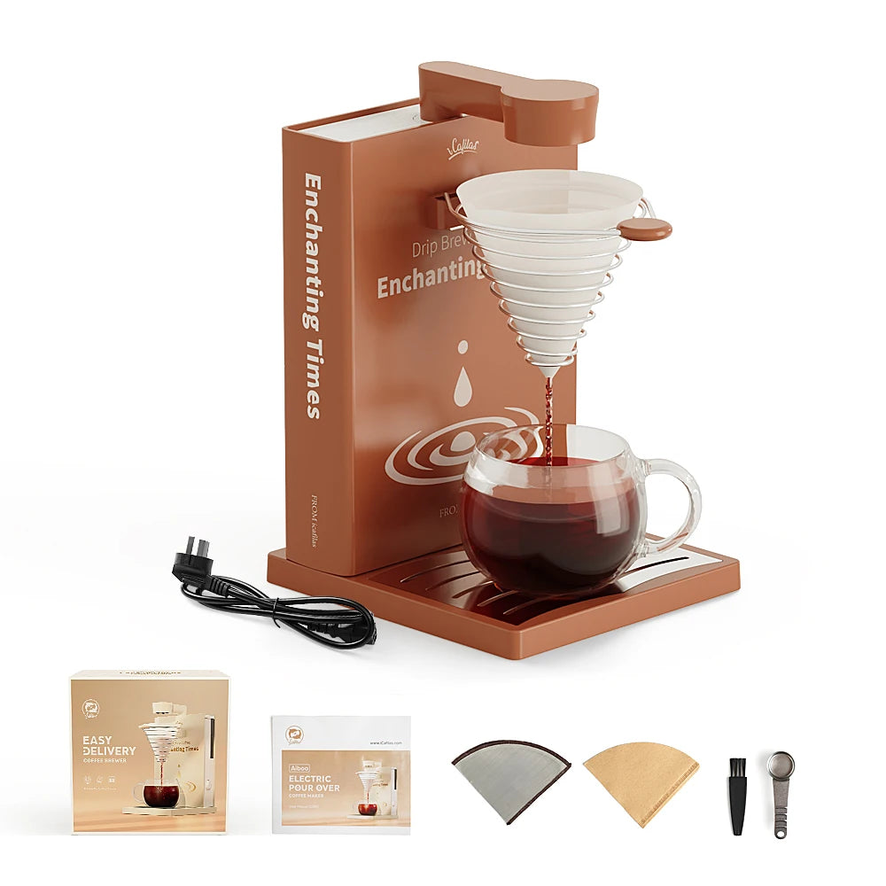 Capadeli Automatic Electric Pour Over Coffee Maker With Filter
