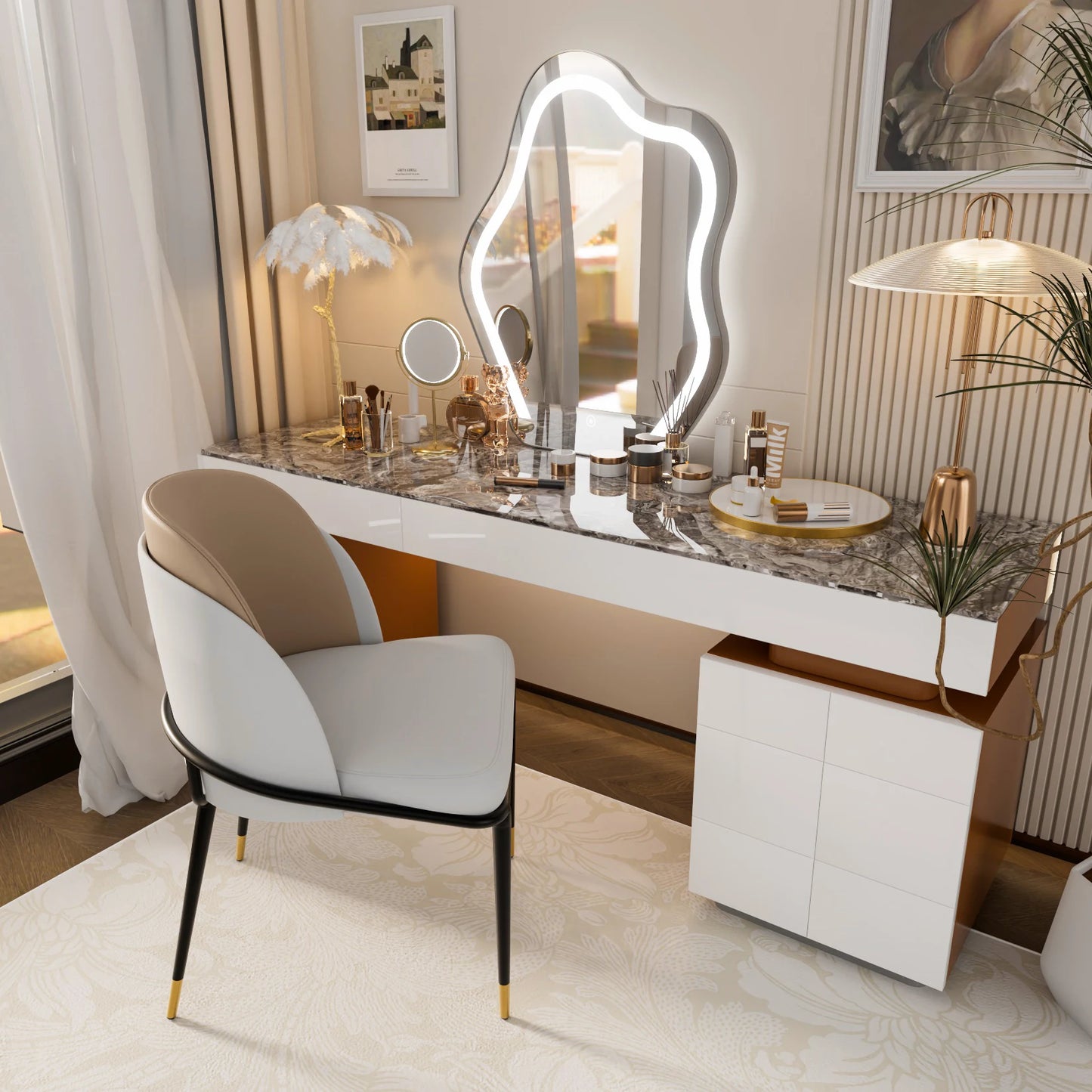 LUVODI Luxury Set Of 2 Dining Chairs Microfiber Leather