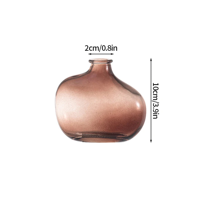 Function Retro Glass Flower Vase Hydroponic Bottle Decor