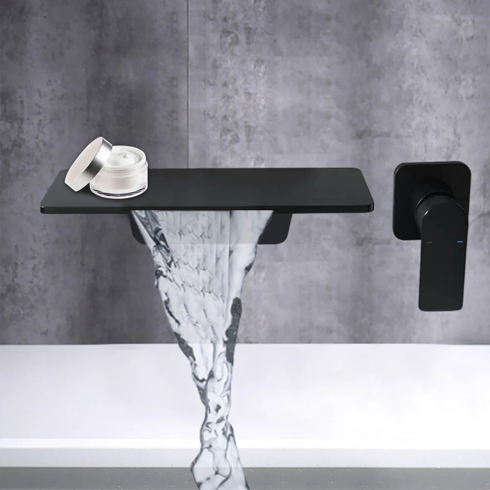 Hign-concerned Wall Mounted Waterfall Faucet Concealed Sink