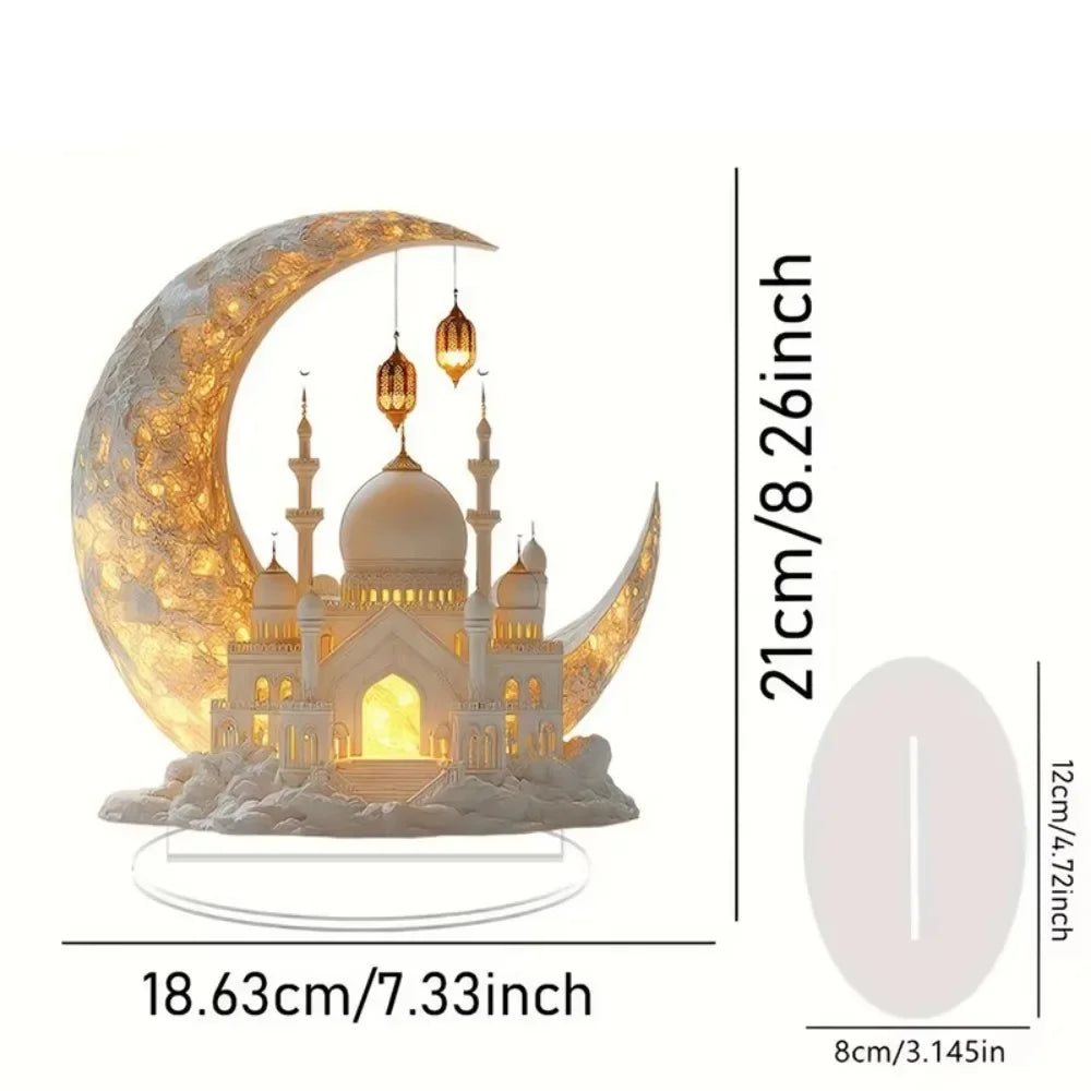 Hign-concerned Ramadan Acrylic Moon Ornaments Eid Mubarak