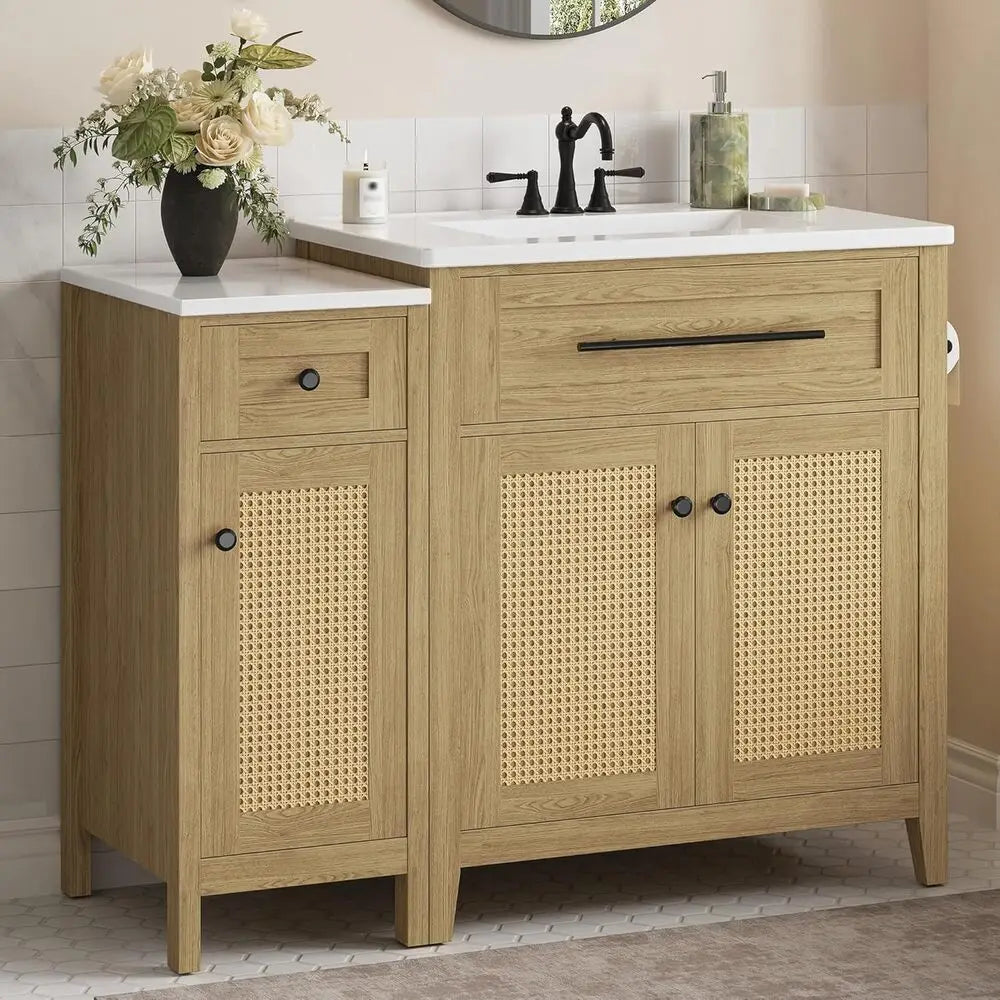 IRONCK Freestanding Vanity With Storage Cabinet And Sink