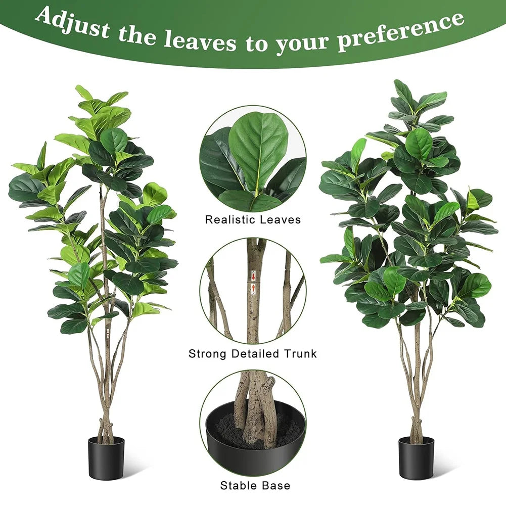 HiMIS Fiddle Leaf Fig Artificial Tree For Home Decor