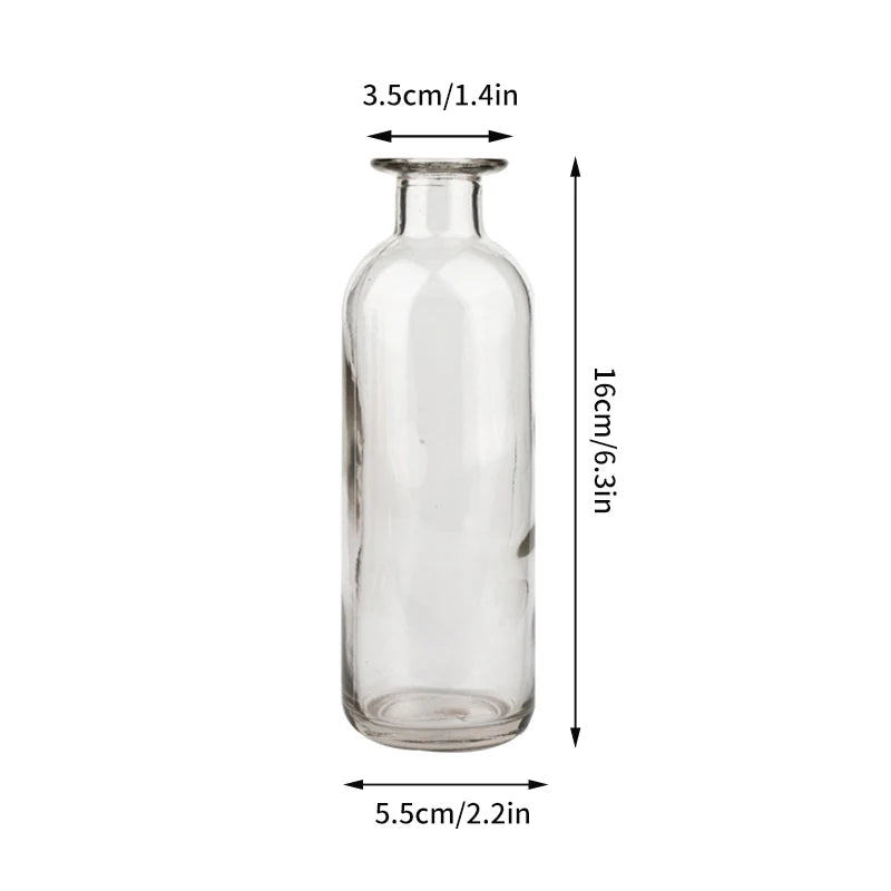 Function Retro Glass Flower Vase Hydroponic Bottle Decor