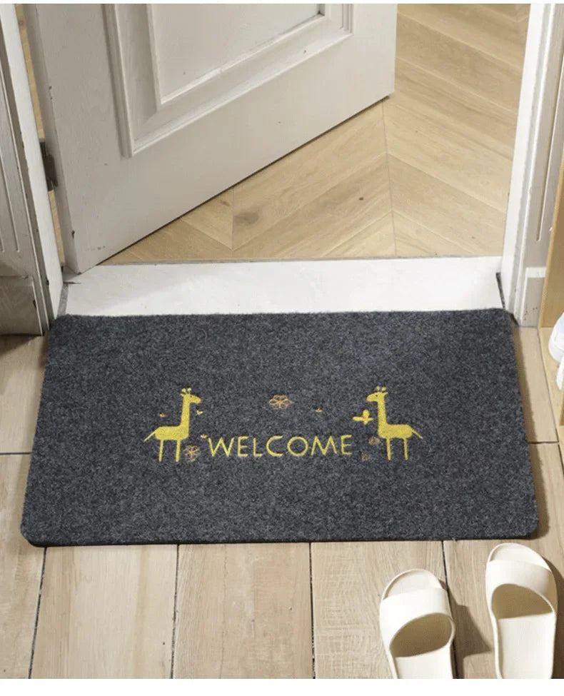 Solid Welcome Entrance Doormats For Home Hallway Non Slip