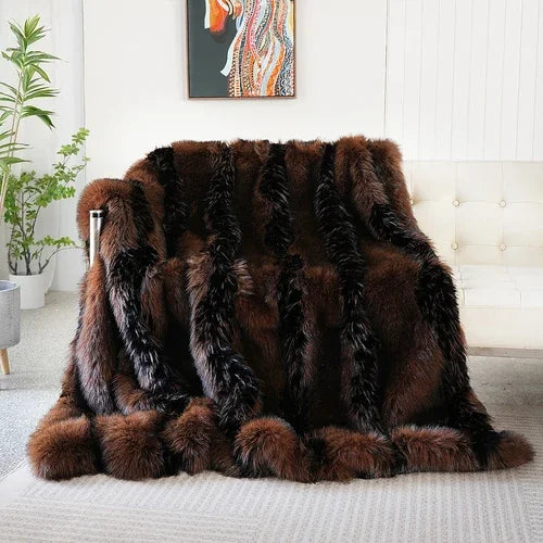 Pipihug B3 Luxury Faux Fur Winter Warm Blanket For Bed Sofa