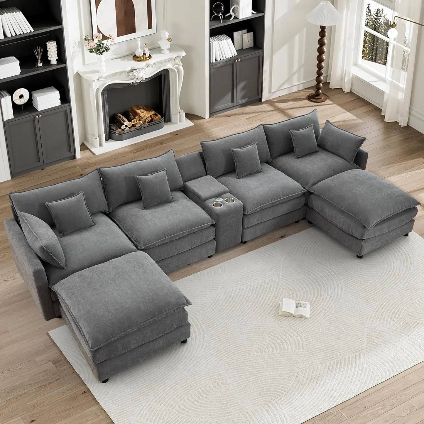 Combination U Shaped Sectional Sofa For Living Room
