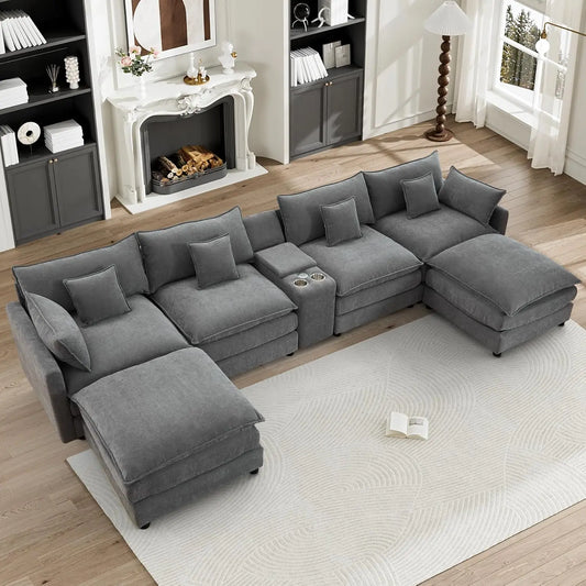 Combination U Shaped Sectional Sofa For Living Room