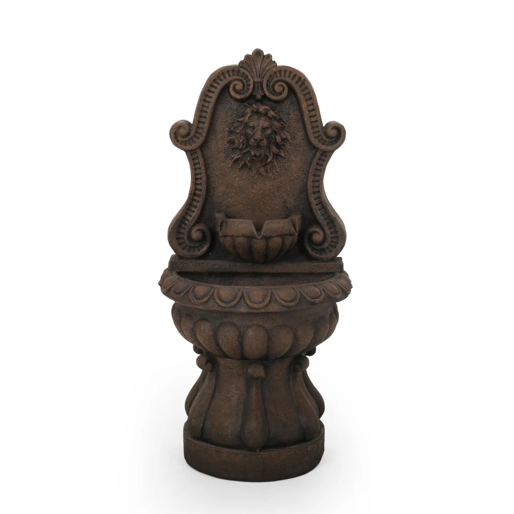 Olivia Lion Head Garden Outdoor Floor Fountain With Light