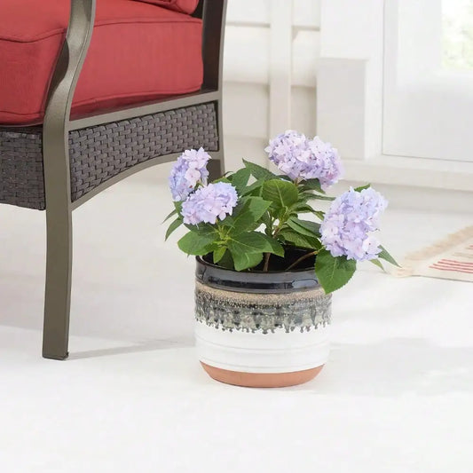Hign-concerned Ceramic Round Planter With Neutral Finish