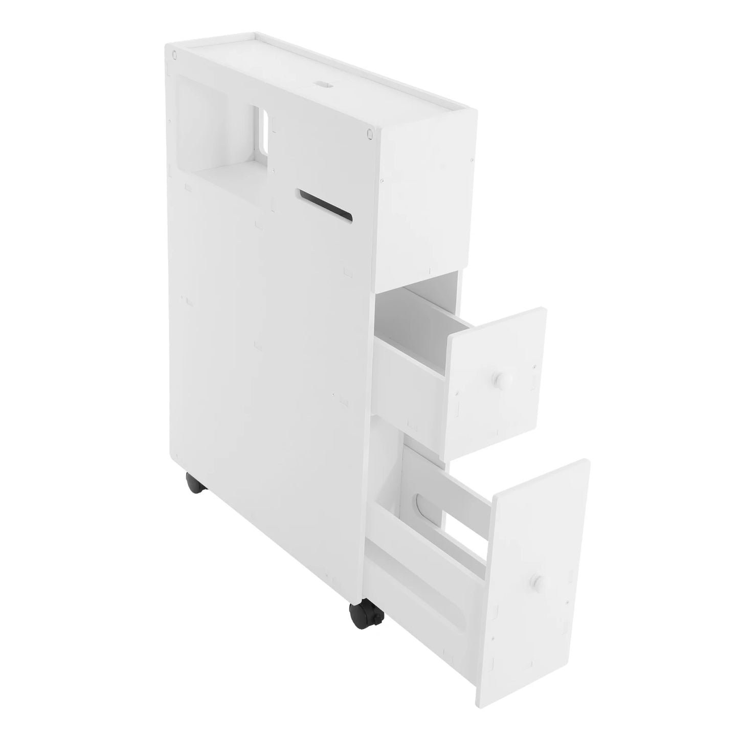 Hign-concerned Narrow Bathroom Cabinet With Drawers