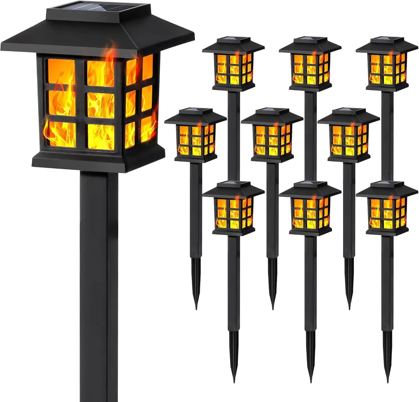 SZRSTHHign Outdoor Solar Torch Lights Flickering Flames