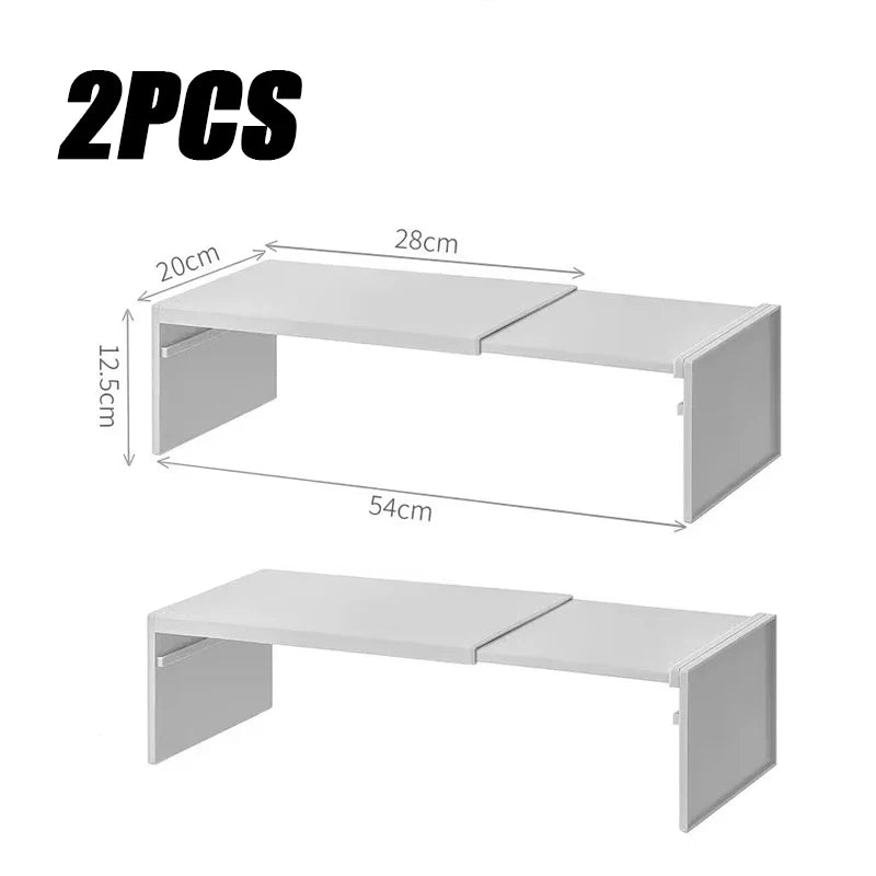 Kitchen Cupboard Organizer Retractable Cabinet Shelf For Spices And Bottles