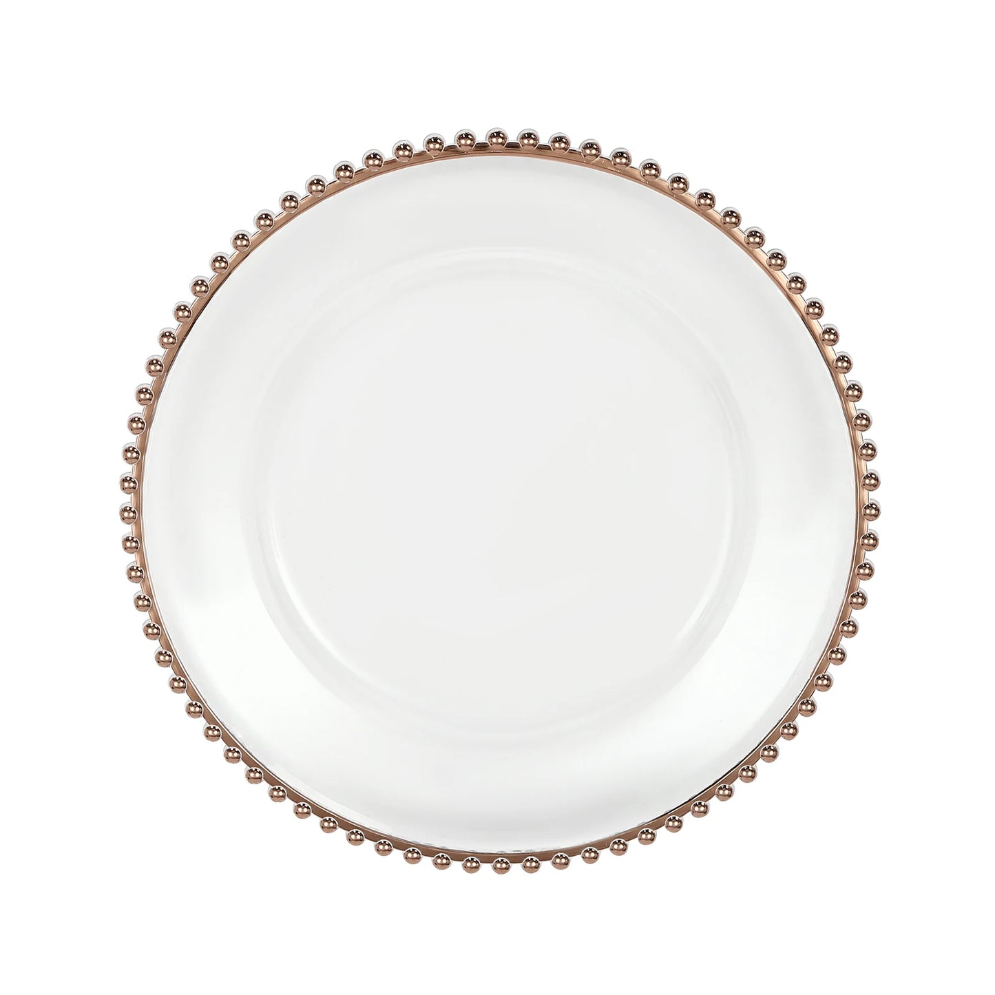 Hignconcerned Beaded Round Charger Plates for Weddings