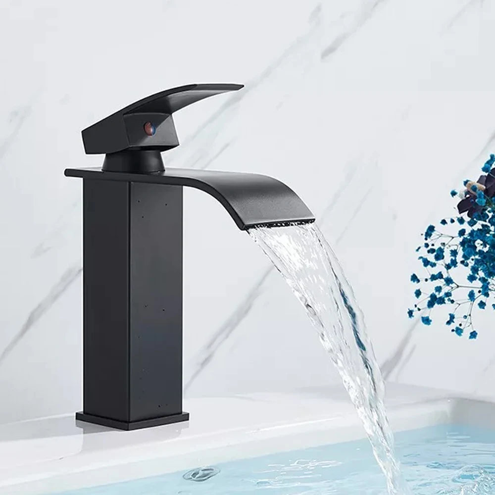 MYQualife Waterfall Bathroom Faucet Vessel Sink Mixer Tap