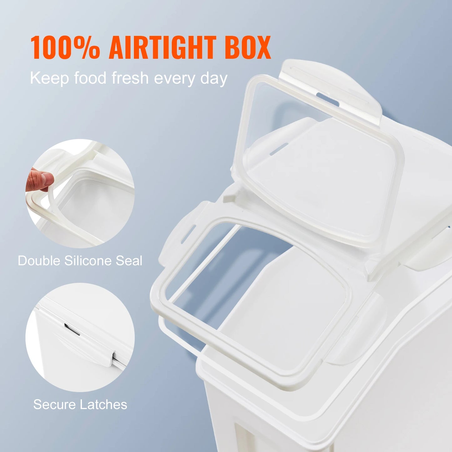 SucceBuy Dispenser Bin Duo For Ingredient Storage With Lids