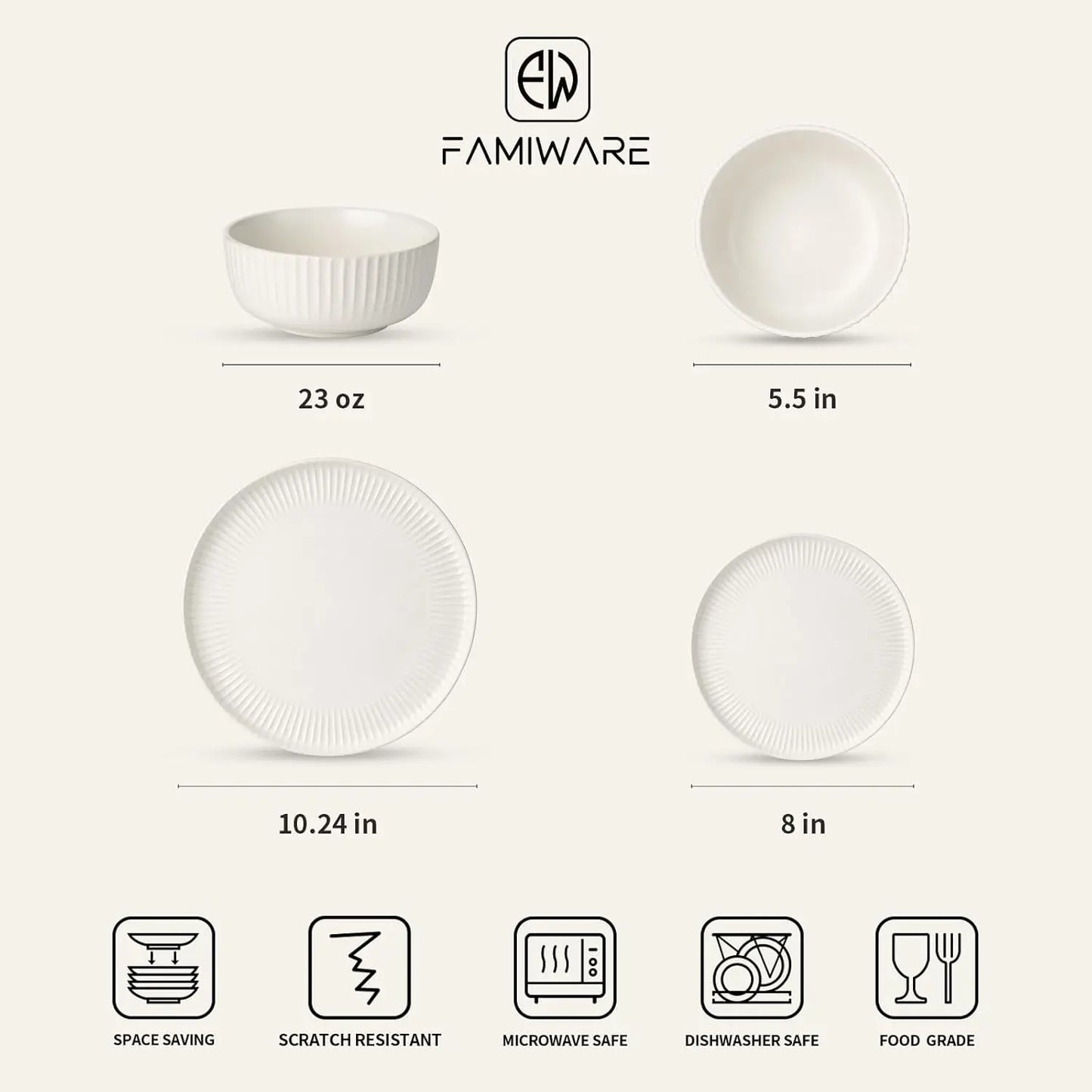 Starlight Dinnerware Set Plates And Bowls 12 Piece Dishware